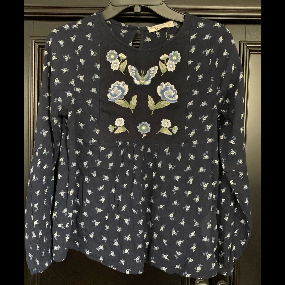 Abercrombie kids floral blouse